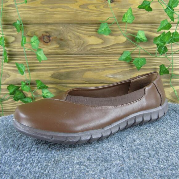 Vepose Women's Flat Brown Synthetic Sz 10 Medium‎ Gently Used 2025 - Picture 1 of 6